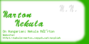 marton nekula business card